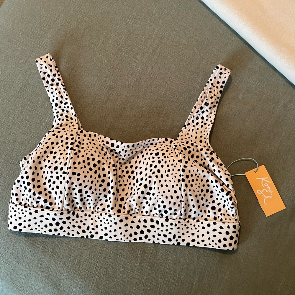 Kona Sol Polka Dot Bikini Top